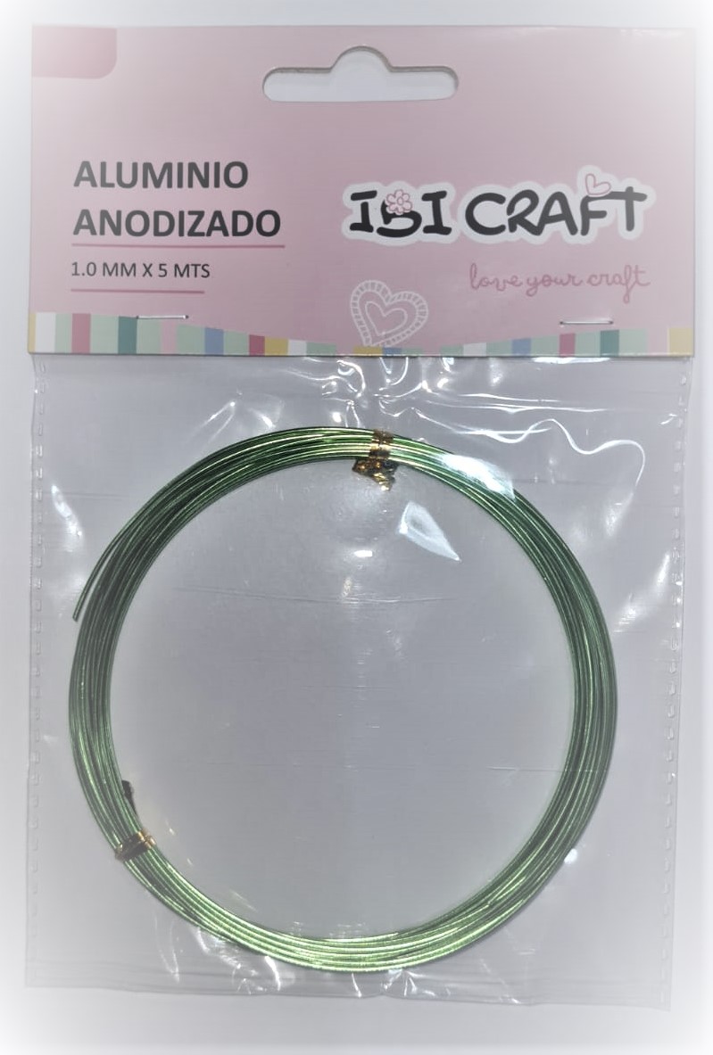 ALAMBRE ALUMINIO x 1mm x 5m - VERDE MANZANA