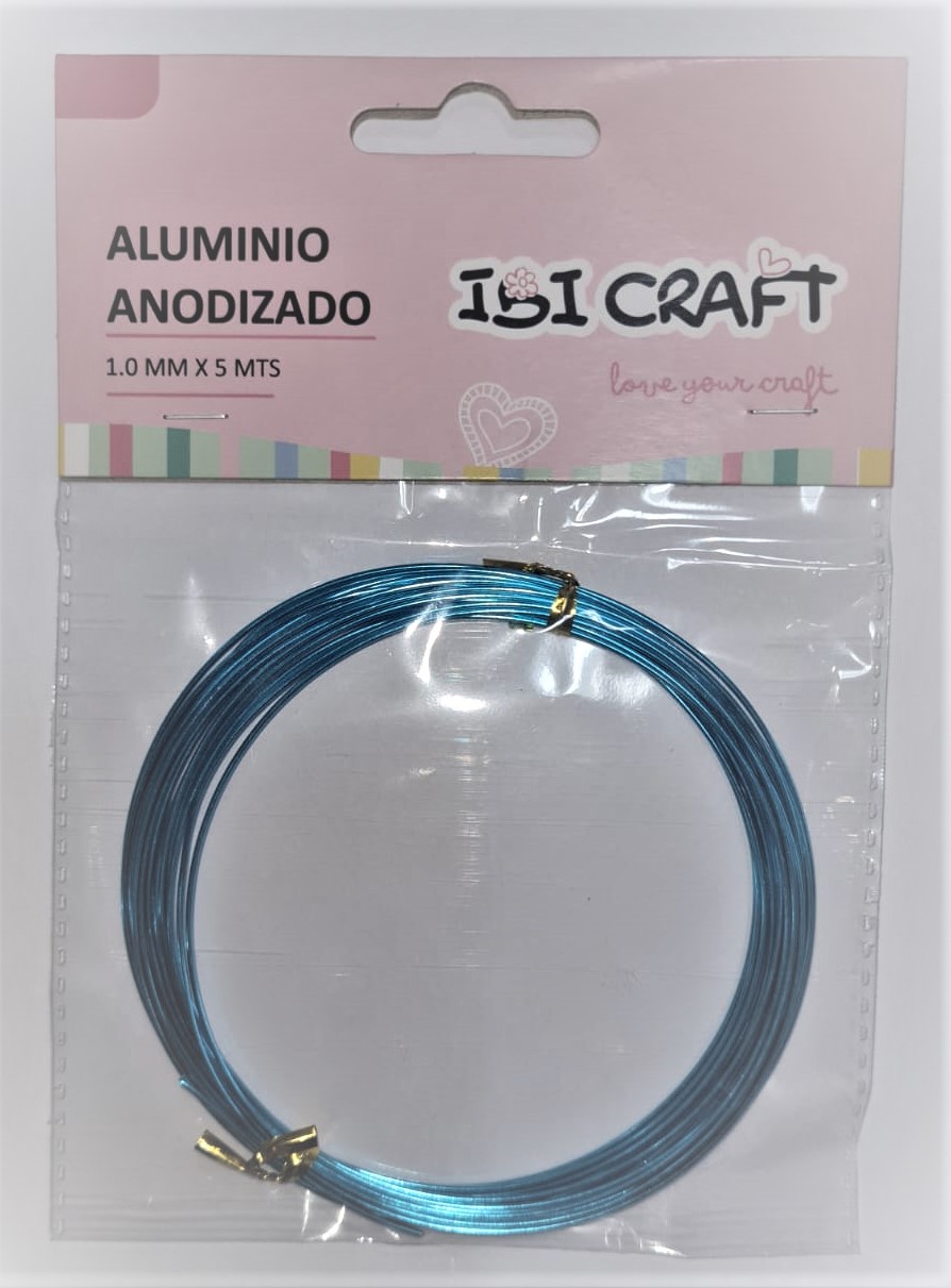 ALAMBRE ALUMINIO x 1mm x 5m - CELESTE