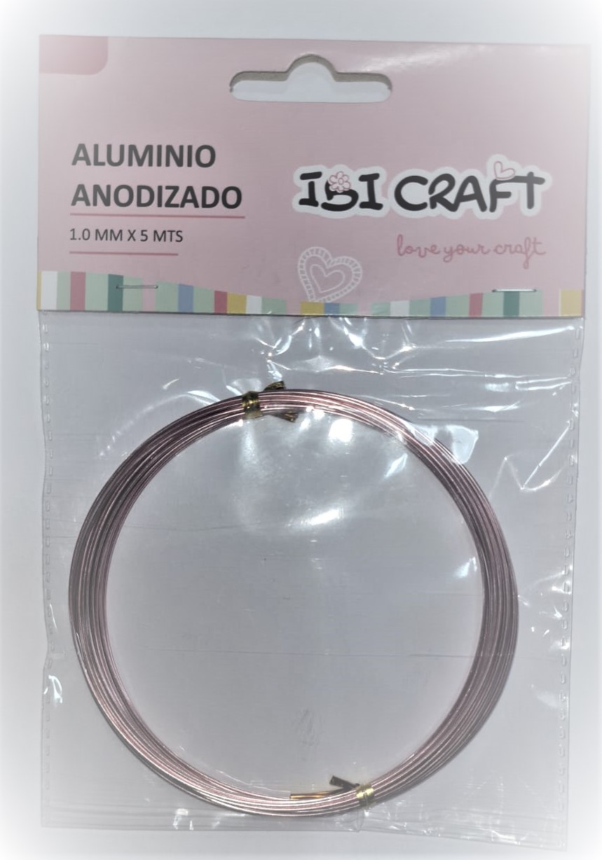 ALAMBRE ALUMINIO x 1mm x 5m - ROSA PASTEL