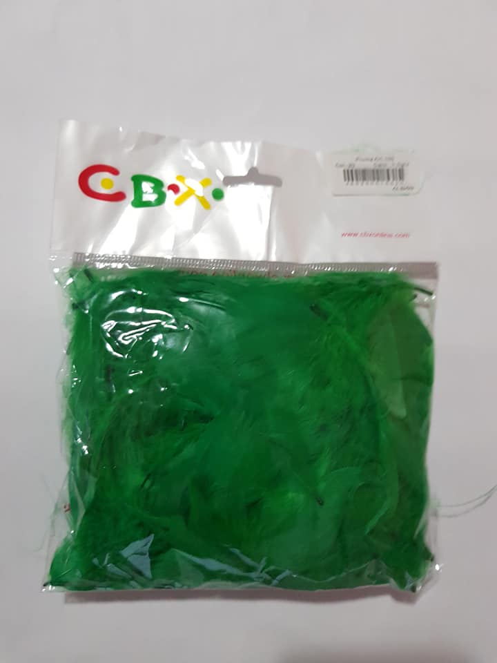 PLUMAS ( ART.100)  x BOLSA - VERDE