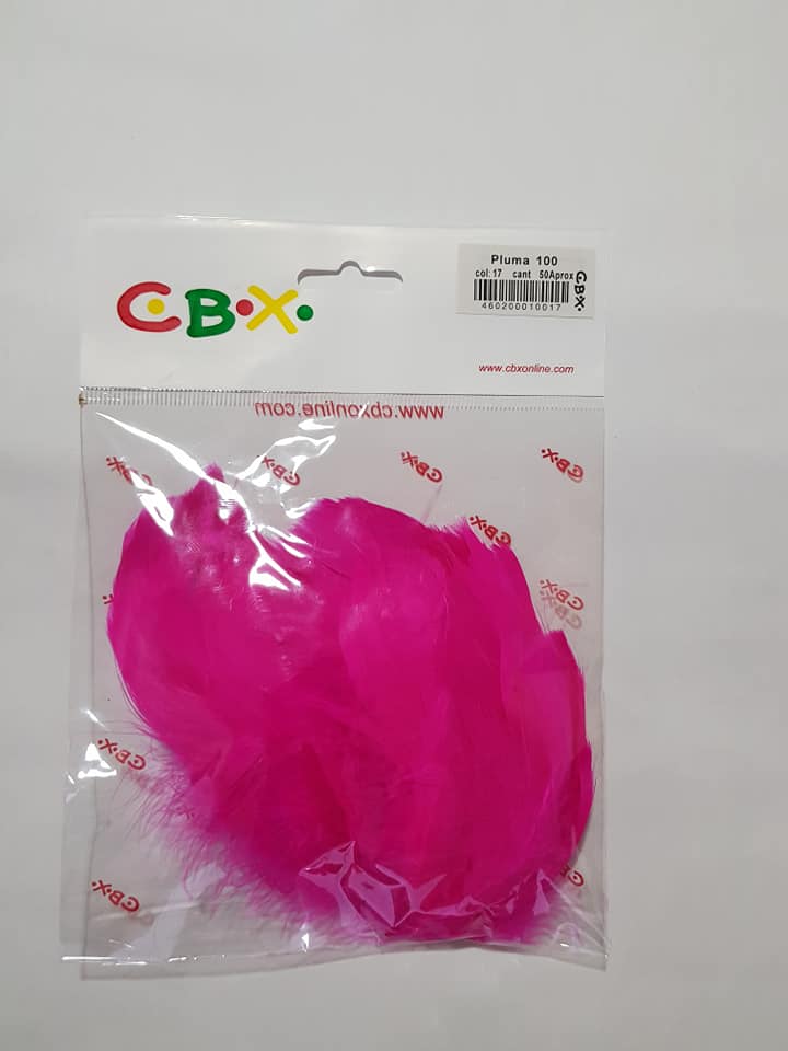 PLUMAS ( ART.100)  x BOLSA - FUCSIA
