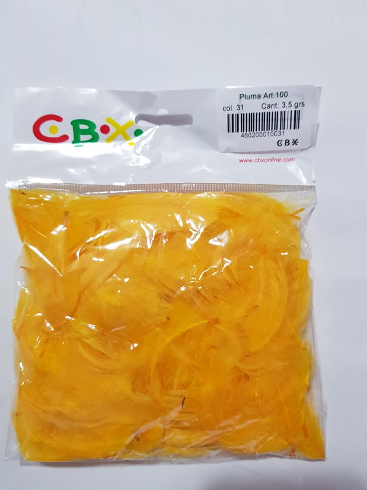 PLUMAS ( ART.100)  x BOLSA - AMARILLO