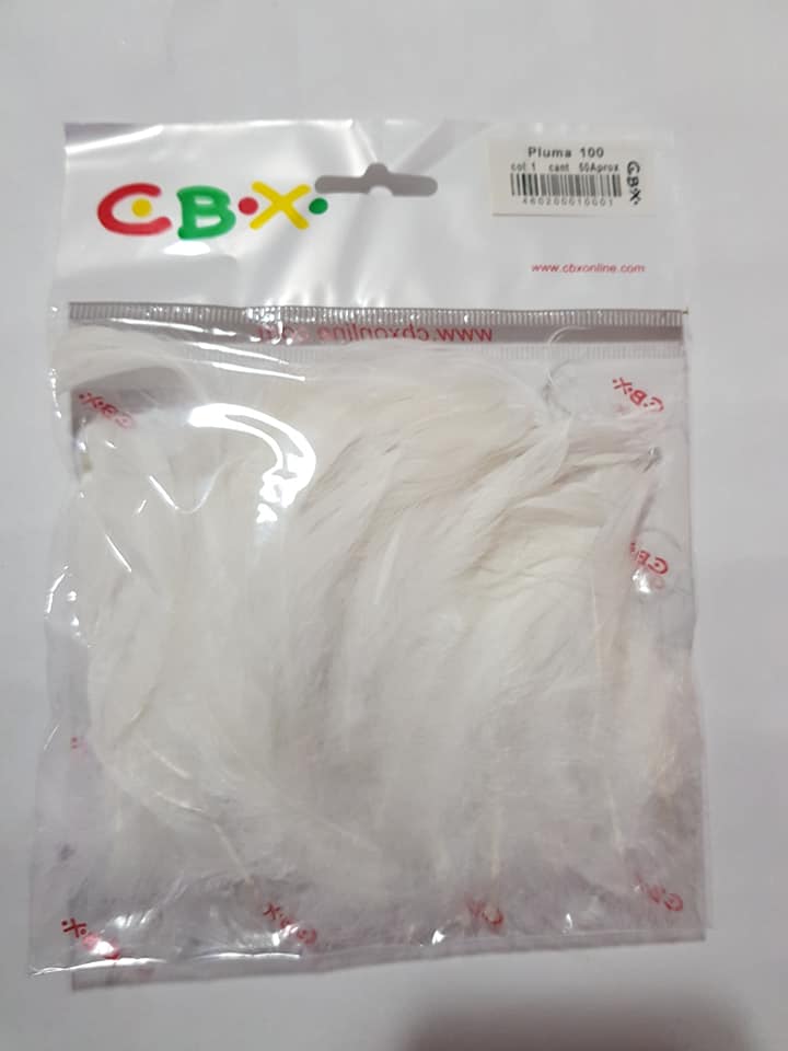 PLUMAS ( ART.100)  x BOLSA - BLANCO