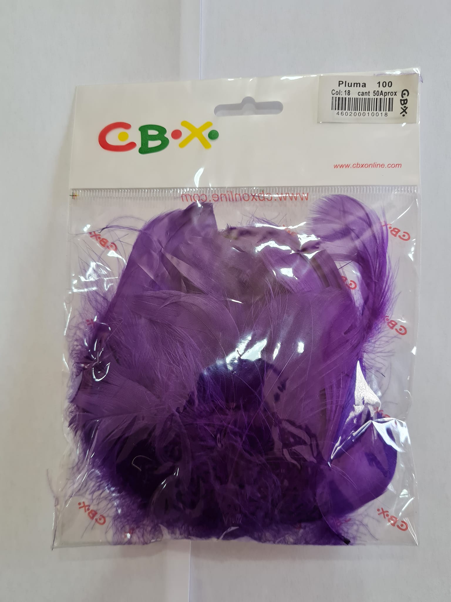 PLUMAS ( ART.100)  x BOLSA - VIOLETA