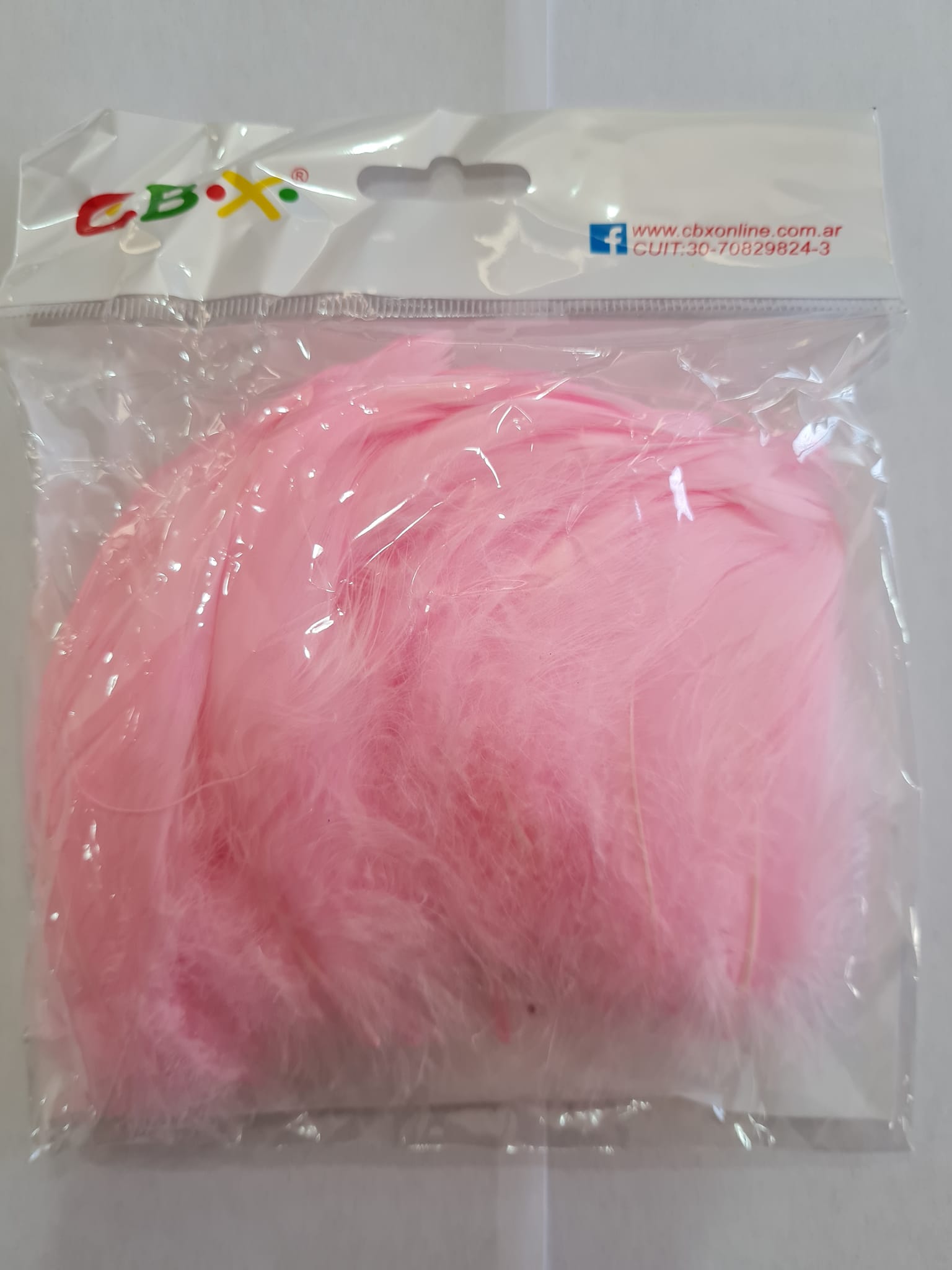 PLUMAS ( ART.100)  x BOLSA - ROSA