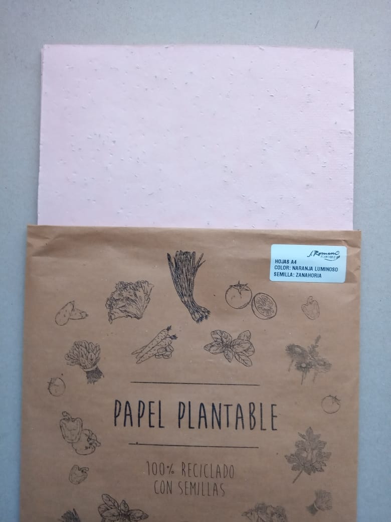 HOJA A4 PLANTABLE x 1u NARANJA = ZANAHORIA