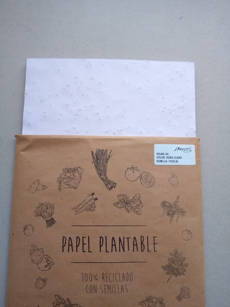 HOJA A4 PLANTABLE x 1u ROSA  = PEREJIL