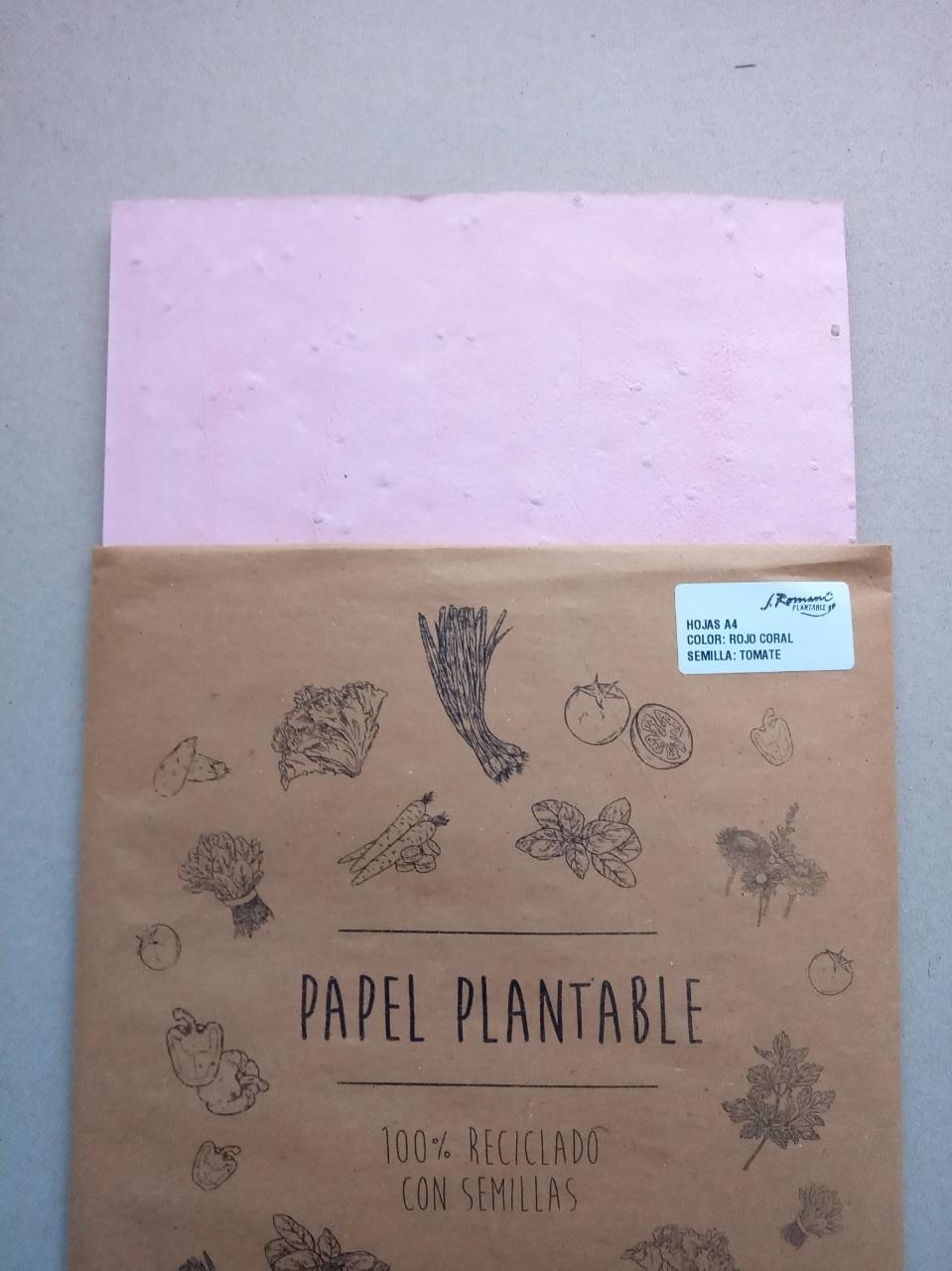 HOJA A4 PLANTABLE x 1u ROJO  = TOMATE