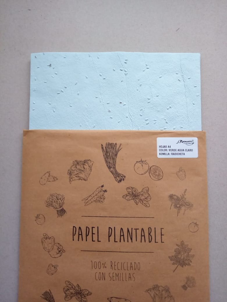 HOJA A4 PLANTABLE x 1u VERDE C = RADICHETA