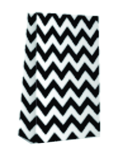 BOLSA COTILL.(12.5x7x24.5)*1u. ZIGZAG NEGRO