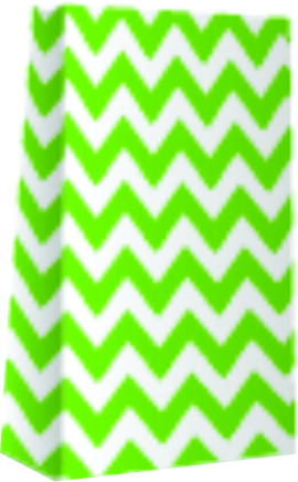BOLSA COTILL.(12.5x7x24.5)*1u. ZIGZAG VERDE