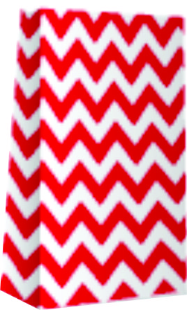 BOLSA COTILL.(12.5x7x24.5)*1u. ZIGZAG ROJO
