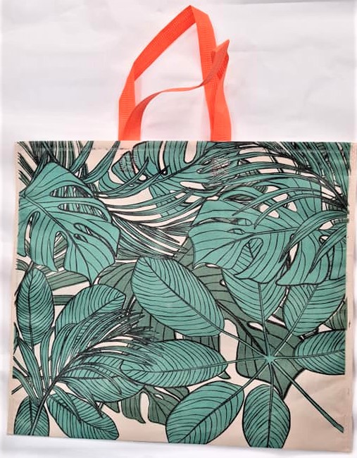 BOLSA FISELINA HOJAS 45x40x10