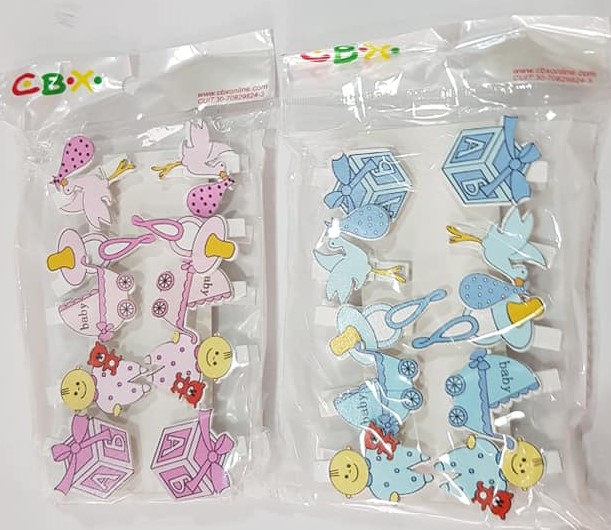 BROCHE MADERA APLIQUES BEBE x 10u