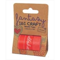 CINTA WASHI TAPE IBI RED x 3 rollos