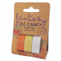 CINTA WASHI TAPE GLITTER x 3 rollos