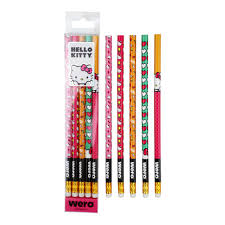 HELLO KITTY SET LAPIZ C-GOMA WERO x 5u.