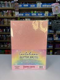 PUNTO CERO CARTULINA A4 GLITTER PASTEL x10u.